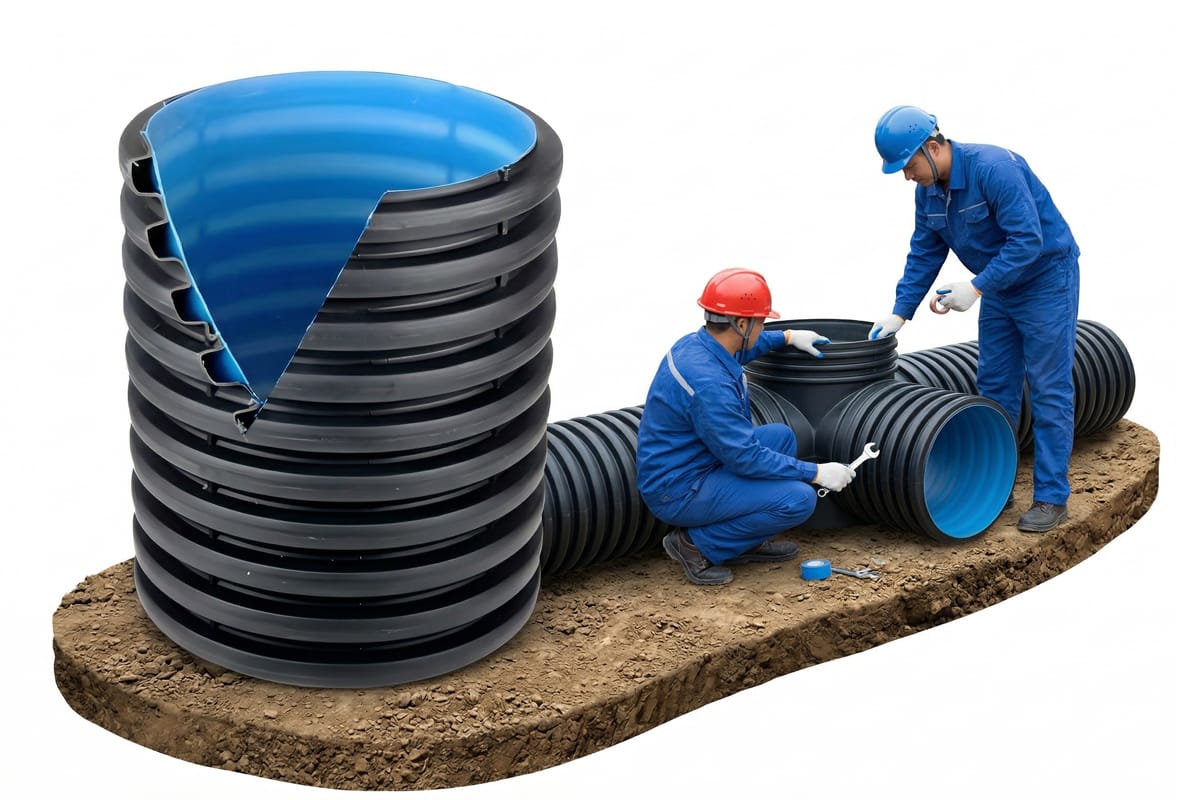 Underground Drainage & Sewage – corrugated pipe application