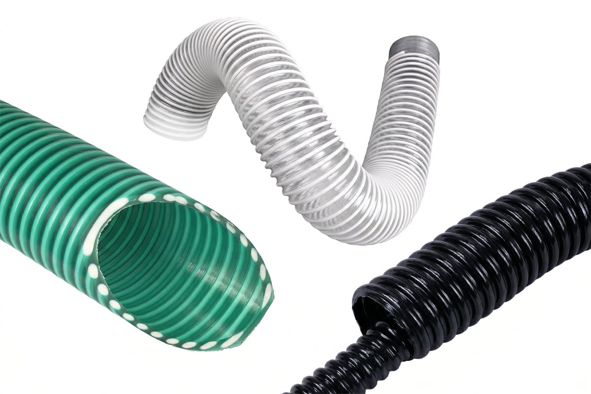 Heavy-Duty Suction Hoses – corrugated pipe application