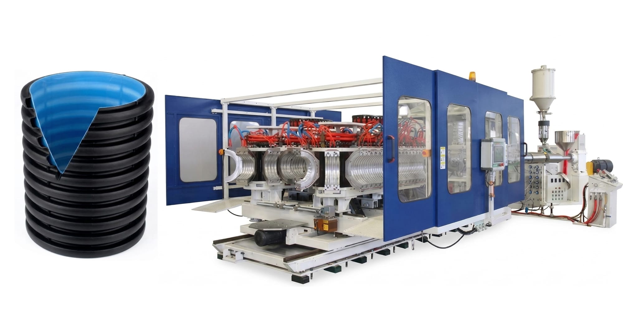 Double Wall Corrugated Pipe Machine