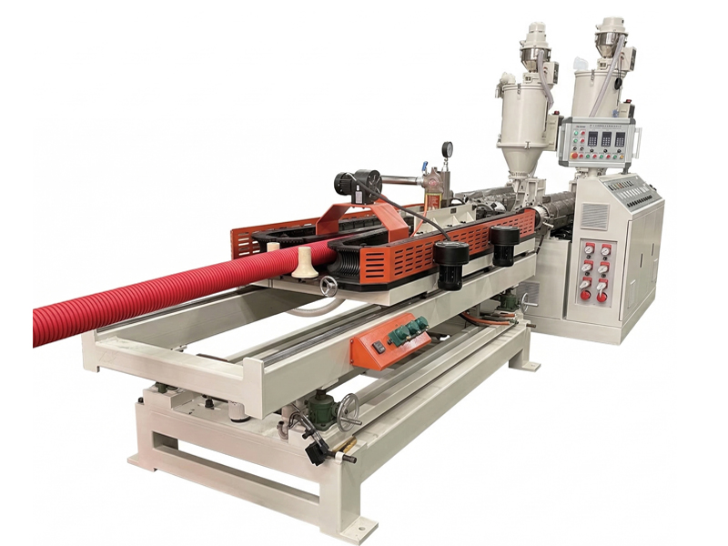 Economical DWC pipe corrugator for small diameter drainage pipes