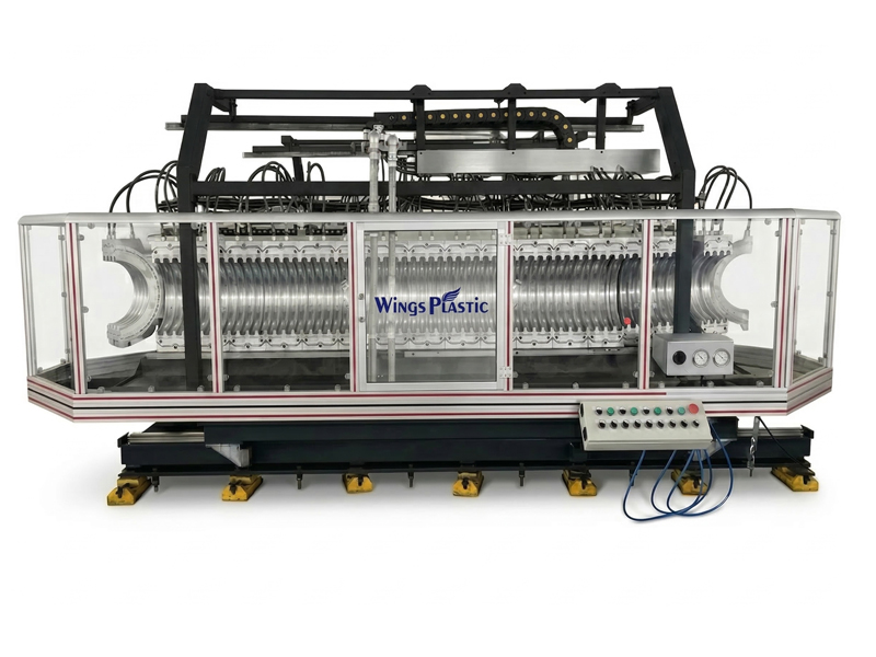 High-speed DWC pipe corrugator for HDPE underground drainage pipe production