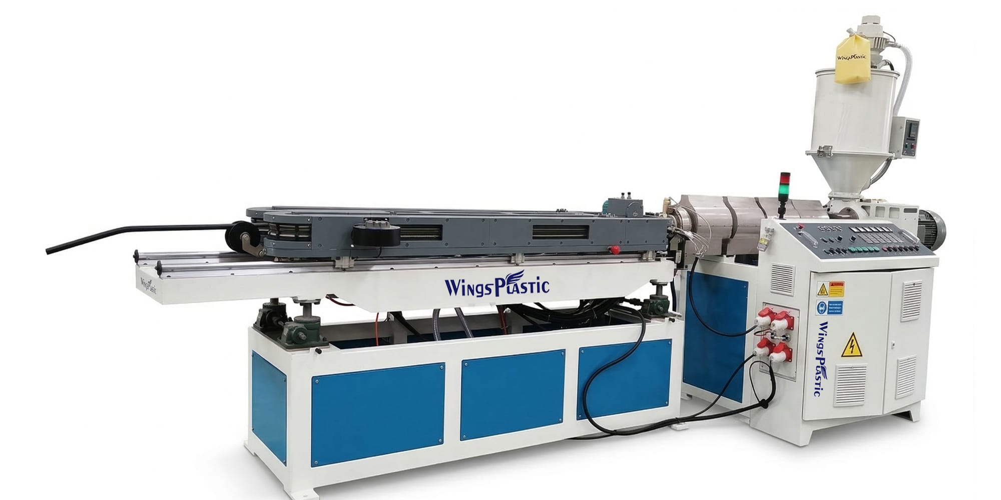 High-speed plastic hose corrugator for flexible conduits